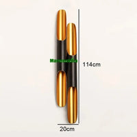 Applique Murale LED Coltrane 2 Lumières - Édition Spéciale | Marco Lucetti 20x114cm noir / Sans ampoules