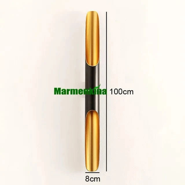 Applique Murale LED Coltrane 2 Lumières - Édition Spéciale | Marco Lucetti 8x100cm noir / Sans ampoules