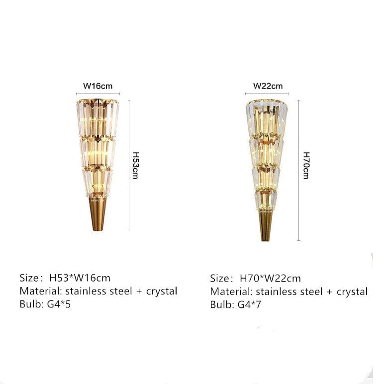 Applique Murale LED Conique en Verre Doina | Marco Lucetti