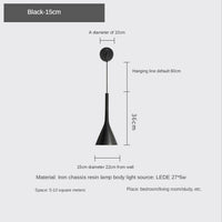 Applique murale LED conique Shadow - Allure design | Marco Lucetti Noir