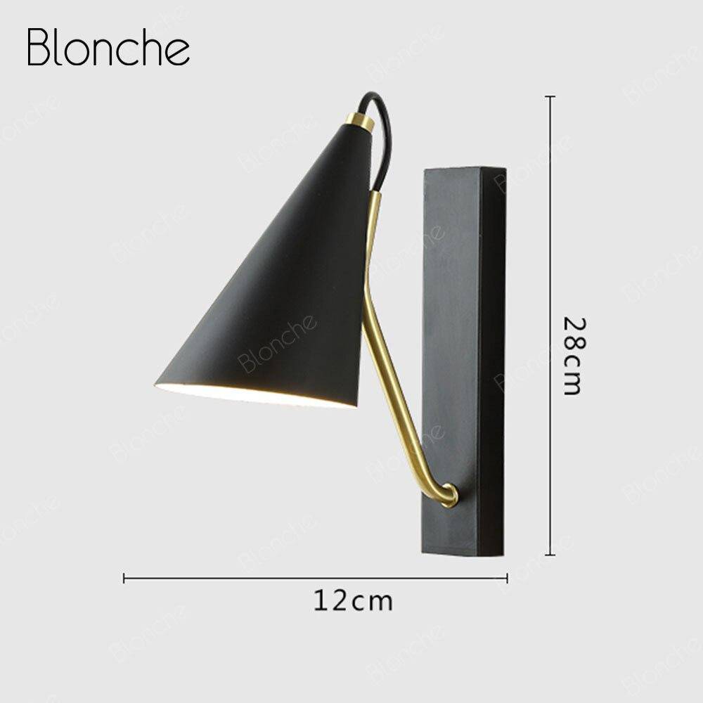 Applique murale LED Creative - Abat-jour arrondi, tige dorée | Marco Lucetti