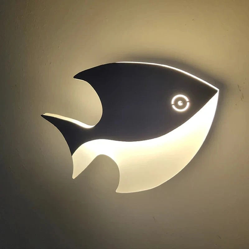 Applique Murale LED Créative en Acrylique Forme Poisson pour Enfants - Collection LuminaKids | Marco Lucetti