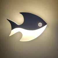Applique Murale LED Créative en Acrylique Forme Poisson pour Enfants - Collection LuminaKids | Marco Lucetti Blanc chaud (2700-3500K)