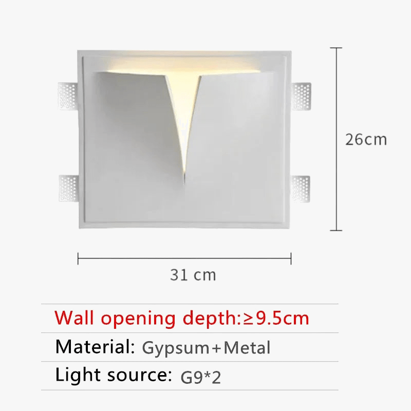 Applique murale LED Creative en Gypse pour Hôtel et Allée - Luxe et Élégance | Marco Lucetti