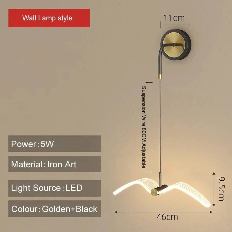 Applique murale LED Créative Mouette Nordique - Éclairage Allée | Marco Lucetti Applique / CHINE / Lumière trichromatique | 5W