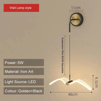 Applique murale LED Créative Mouette Nordique - Éclairage Allée | Marco Lucetti Applique / CHINE / Lumière trichromatique | 5W