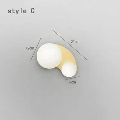 Applique Murale LED Créative pour Chevet Chambre Salon ~ | Marco Lucetti C or / Blanc chaud (2700-3500K) / 5W