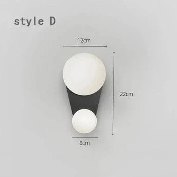 Applique Murale LED Créative pour Chevet Chambre Salon ~ | Marco Lucetti D noir / Blanc chaud (2700-3500K) / 5W