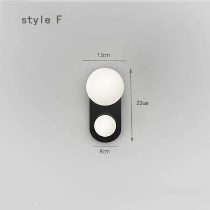 Applique Murale LED Créative pour Chevet Chambre Salon ~ | Marco Lucetti F noir / Blanc chaud (2700-3500K) / 5W