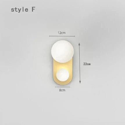 Applique Murale LED Créative pour Chevet Chambre Salon ~ | Marco Lucetti F or / Blanc chaud (2700-3500K) / 5W