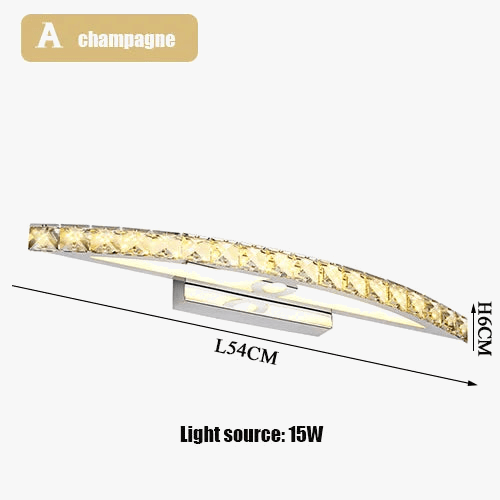 Applique murale LED cristal pour salle de bain et miroir. | Marco Lucetti
