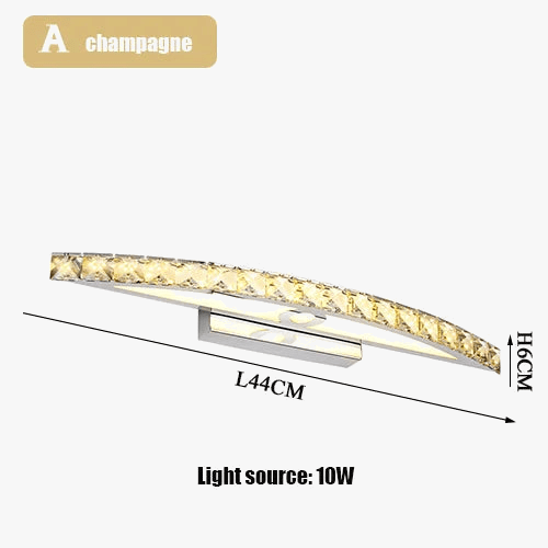Applique murale LED cristal pour salle de bain et miroir. | Marco Lucetti