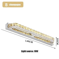 Applique murale LED cristal pour salle de bain et miroir. | Marco Lucetti B 40cmChampagne doré / Blanc chaud (2700-3500K)