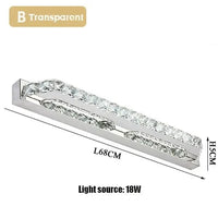 Applique murale LED cristal pour salle de bain et miroir. | Marco Lucetti B 68CM Transparent / Blanc chaud (2700-3500K)