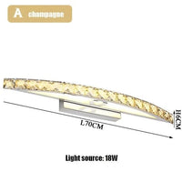 Applique murale LED cristal pour salle de bain et miroir. | Marco Lucetti Un 70cmChampagne doré / Blanc chaud (2700-3500K)