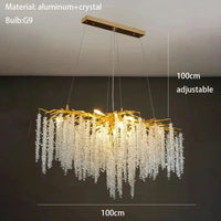 Applique murale LED Crystal Art Déco Design | Marco Lucetti Longue 100 cm / Lumière naturelle