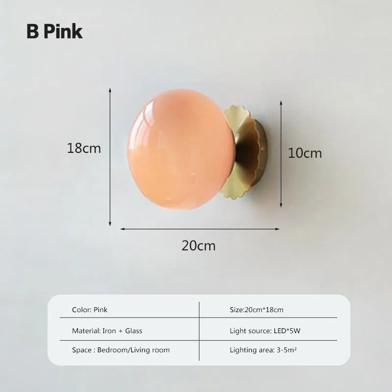 Applique murale LED Crystal Glow | Marco Lucetti LWL135 B Rose / Blanc froid