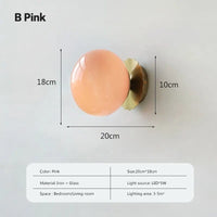 Applique murale LED Crystal Glow | Marco Lucetti LWL135 B Rose / Blanc froid