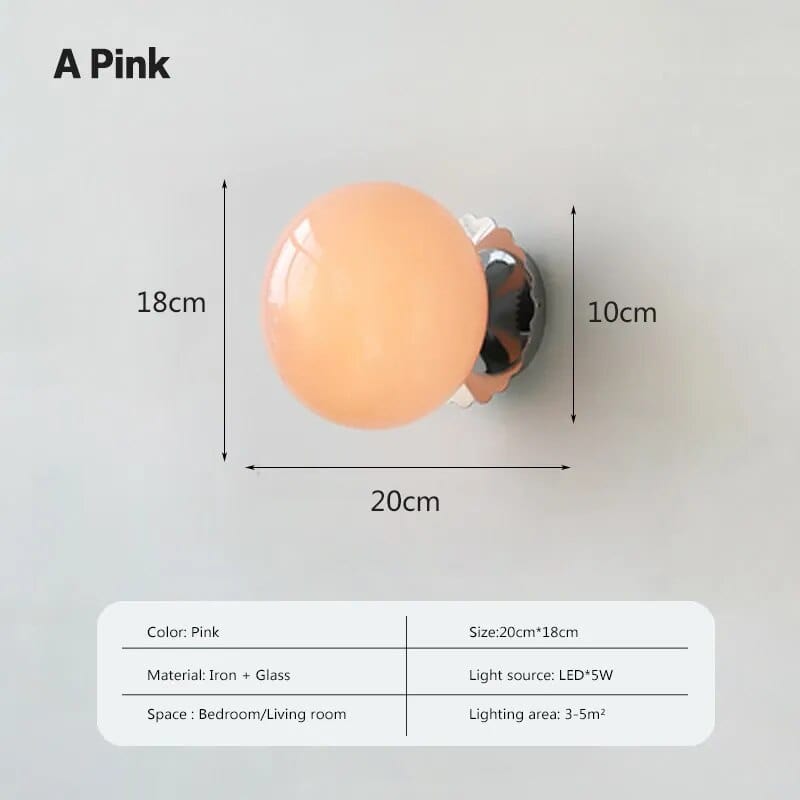 Applique murale LED Crystal Glow | Marco Lucetti LWL135A Rose / Blanc froid