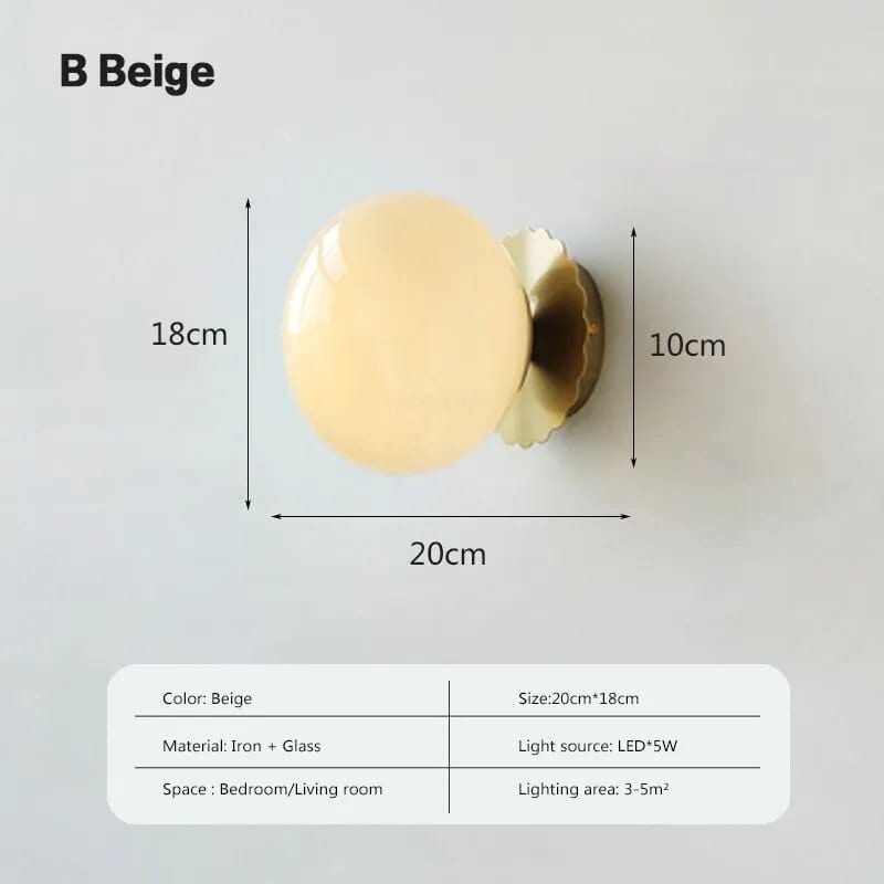 Applique murale LED Crystal Glow | Marco Lucetti LWL135B Beige / Blanc froid