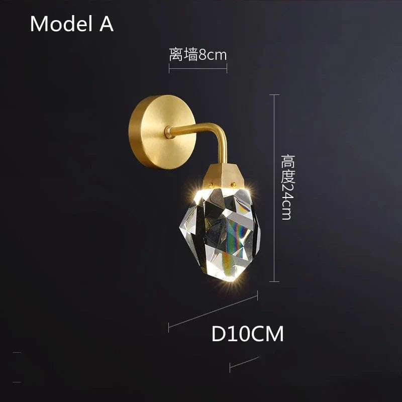 Applique murale LED Crystal Luxe - Élégance pour la décoration intérieure. | Marco Lucetti Modèle A / Blanc chaud (2700-3500K)