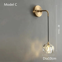 Applique murale LED Crystal Luxe - Élégance pour la décoration intérieure. | Marco Lucetti Modèle C / Blanc chaud (2700-3500K)