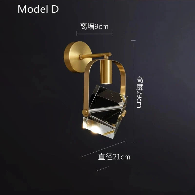 Applique murale LED Crystal Luxe - Élégance pour la décoration intérieure. | Marco Lucetti Modèle D / Blanc chaud (2700-3500K)