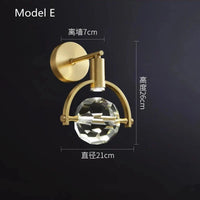 Applique murale LED Crystal Luxe - Élégance pour la décoration intérieure. | Marco Lucetti Modèle E / Blanc chaud (2700-3500K)