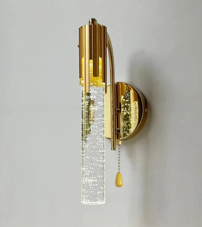 Applique murale LED Crystal Luxe | Marco Lucetti Avec interrupteur à tirette / Lumière chaude