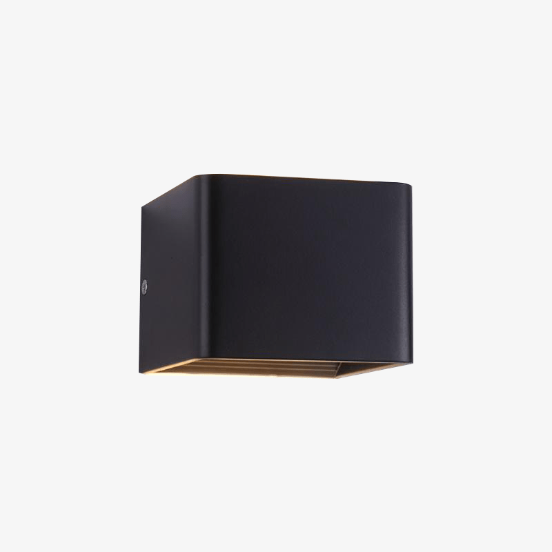 Applique murale LED Cube en métal coloré | Marco Lucetti Noir / Chaude