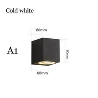 Applique murale LED Cube Noir Deco | Marco Lucetti A1 / Froide