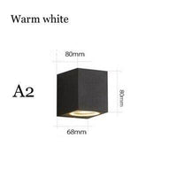 Applique murale LED Cube Noir Deco | Marco Lucetti A2 / Chaude