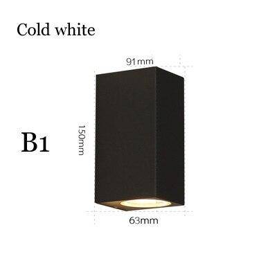 Applique murale LED Cube Noir Deco | Marco Lucetti B1 / Froide