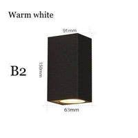 Applique murale LED Cube Noir Deco | Marco Lucetti B2 / Chaude