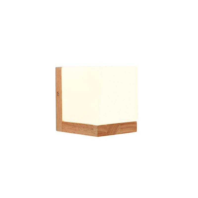 Applique murale LED Cubo en bois | Marco Lucetti
