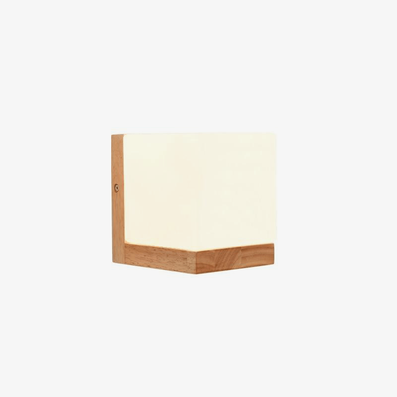 Applique murale LED Cubo en bois | Marco Lucetti