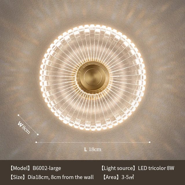 Applique Murale LED Cuivre Acrylique - Élégance Lumineuse | Marco Lucetti Grand