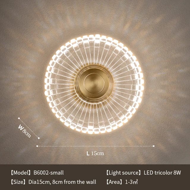 Applique Murale LED Cuivre Acrylique - Élégance Lumineuse | Marco Lucetti Petit