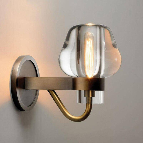 Applique murale LED cuivrée design GlassWave | Marco Lucetti