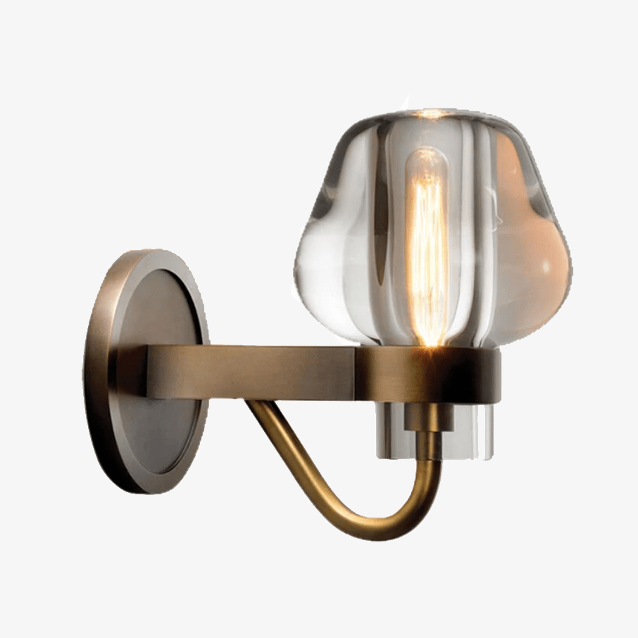 Applique murale LED cuivrée design GlassWave | Marco Lucetti