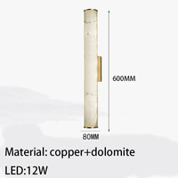 Applique murale LED cylindrique en marbre naturel - Luxe Éclatant | Marco Lucetti