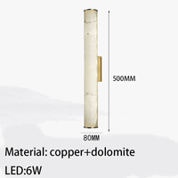 Applique murale LED cylindrique en marbre naturel - Luxe Éclatant | Marco Lucetti