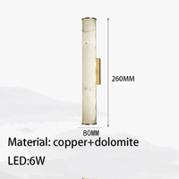 Applique murale LED cylindrique en marbre naturel - Luxe Éclatant | Marco Lucetti