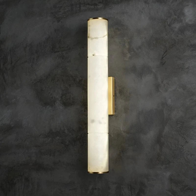 Applique murale LED cylindrique en marbre naturel - Luxe Éclatant | Marco Lucetti