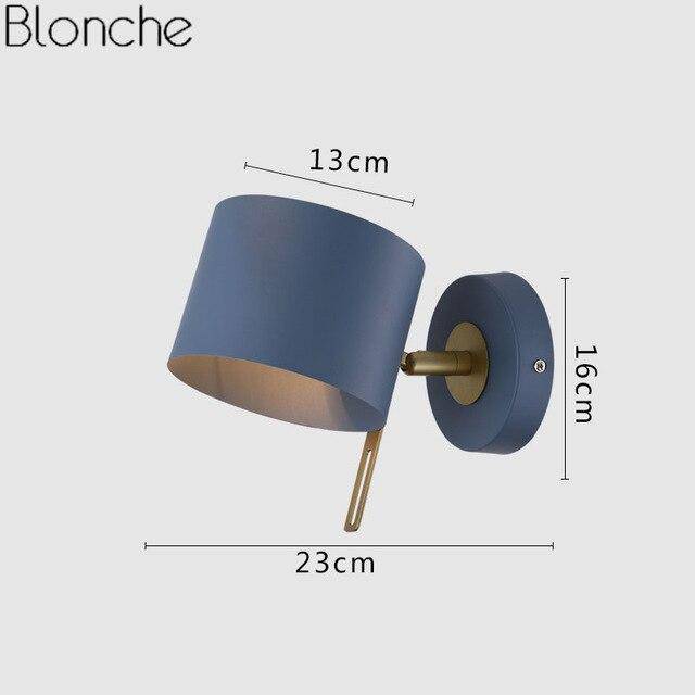 Applique murale LED cylindrique en métal coloré - Style contemporain | Marco Lucetti Bleu