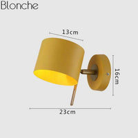 Applique murale LED cylindrique en métal coloré - Style contemporain | Marco Lucetti Jaune