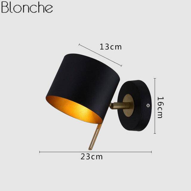 Applique murale LED cylindrique en métal coloré - Style contemporain | Marco Lucetti Noir
