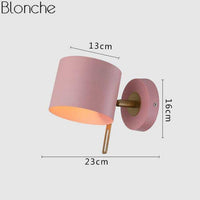 Applique murale LED cylindrique en métal coloré - Style contemporain | Marco Lucetti Rose