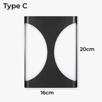 Applique murale LED d'extérieur en plastique/aluminium, étanche IP65 pour porte d'entrée, jardin, patio, terrasse et maison | Marco Lucetti