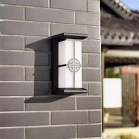 Applique murale LED d'extérieur en plastique/aluminium, étanche IP65 pour porte d'entrée, jardin, patio, terrasse et maison | Marco Lucetti